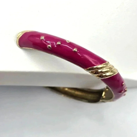 Purple Gold Cuff Metal Snap Boho Retro Fashion Jewelry Bracelet B23 - Picture 4 of 4